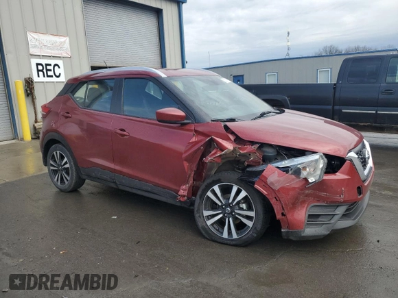 2020 Nissan Kicks SV with VIN 3N1CP5CV0LL537622, listed as a Copart auction lot 52837595 with 88,158 mi miles and Salvage Title. Bid and sale history available at DreamBid. Image 4.
