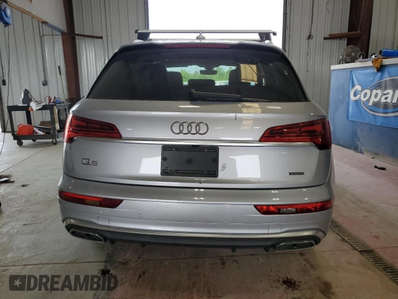 2021 Audi Q5 Premium with VIN WA1G2AFY9M2048564, listed as a Copart auction lot 89156695 with 59,950 mi miles and Salvage title. Bid and sale history available at DreamBid. Image 6.