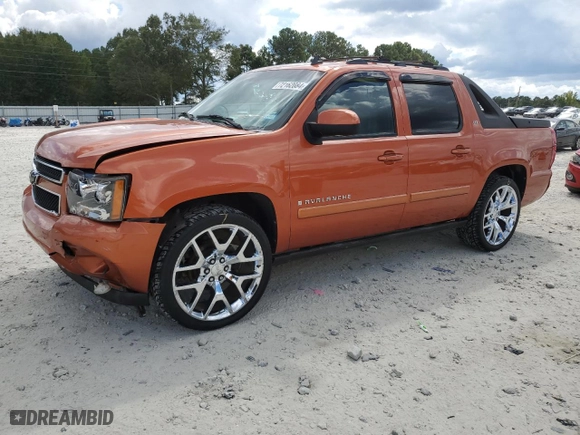 2007 Chevrolet Avalanche LT w/3LT with VIN 3GNFK12367G261924, listed as a Copart auction lot 72162084 with 312,768 mi miles and Salvage Title. Bid and sale history available at carsss.com. Image 1.
