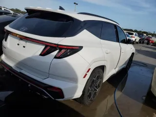 2022 Hyundai Tucson N Line with VIN KM8JF3AE1NU159202, listed as a Copart auction lot 73882714 with 0 mi miles and Salvage Title. Bid and sale history available at carsss.com. Image 3.