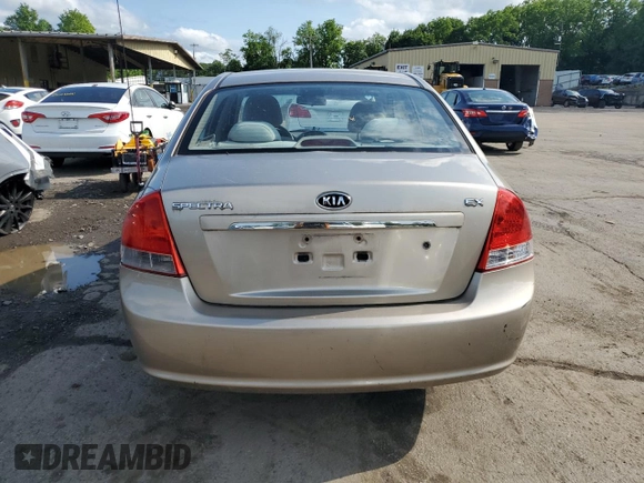 2008 Kia Spectra EX with VIN KNAFE122785530980, listed as a Copart auction lot 60691165 with 111,418 mi miles and Clean title. Bid and sale history available at DreamBid. Image 6.