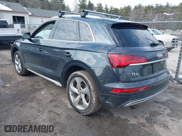 2021 Audi Q5 Prestige with VIN WA1CAAFY5M2050748, listed as a IAAI auction lot 41704470 with 55,162 mi miles. Bid and sale history available at carsss.com. Image 3.