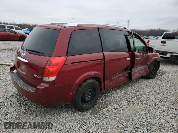 2008 Nissan Quest SL with VIN 5N1BV28U88N106199, listed as a Copart auction lot 41474575 with 206,845 mi miles and Salvage Title. Bid and sale history available at carsss.com. Image 3.