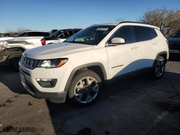 2019 Jeep Compass Limited with VIN 3C4NJCCB8KT670824, listed as a Copart auction lot 46341975 with 52,544 mi miles and Salvage Title. Bid and sale history available at carsss.com. Image 1.