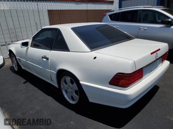 1994 Mercedes-Benz SL z VIN WDBFA63EXRF097007, wystawiony jako Copart lot #59714045 z przebiegiem Nie podano mil oraz Szkoda całkowita • Salvage title. Historia ofert i sprzedaży dostępna na DreamBid. Obrazek 2.