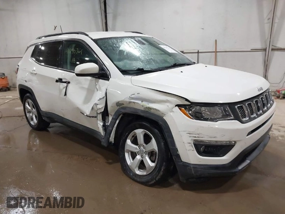2018 Jeep Compass Latitude z VIN 3C4NJDBB7JT455568, wystawiony jako IAAI lot #41790361 z przebiegiem 47 646 mil mil oraz . Historia ofert i sprzedaży dostępna na DreamBid. Obrazek 1.