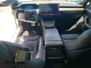 2021 Tesla Model S Plaid with VIN 5YJSA1E64MF438794, listed as a Copart auction lot 56903365 with 63,671 mi miles and Salvage title. Bid and sale history available at DreamBid. Image 8.