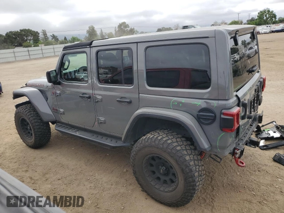 2019 Jeep Wrangler Unlimited Rubicon with VIN 1C4HJXFG6KW661609, listed as a Copart auction lot 55527005 with 25,302 mi miles and Salvage title. Bid and sale history available at DreamBid. Image 2.