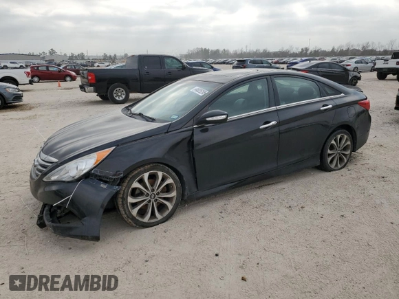 2014 Hyundai Sonata SE with VIN 5NPEC4AC8EH816221, listed as a Copart auction lot 44825285 with 128,043 mi miles and Salvage Title. Bid and sale history available at DreamBid. Image 1.