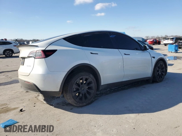 2023 Tesla Model Y Long Range with VIN 7SAYGAEE3PF767171, listed as a Copart auction lot 46057645 with Not Provided miles and Salvage Title. Bid and sale history available at DreamBid. Image 3.
