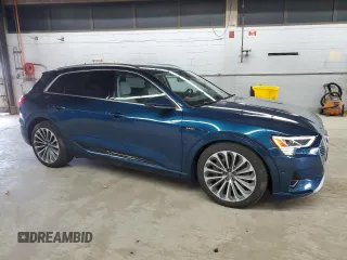2019 Audi e-tron Prestige with VIN WA1VABGE2KB010143, listed as a Copart auction lot 52039045 with 62,991 mi miles and Salvage Title. Bid and sale history available at DreamBid. Image 4.