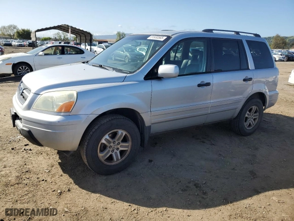 2003 Honda Pilot EX with VIN 2HKYF18633H607078, listed as a Copart auction lot 51830565 with 197,338 mi miles and Salvage Title. Bid and sale history available at carsss.com. Image 1.