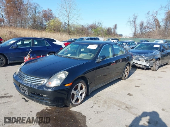 2004 Infiniti G35 w/Leather with VIN JNKCV51E94M609249, listed as a IAAI auction lot 41911426 with 200,461 mi miles and . Bid and sale history available at DreamBid. Image 2.