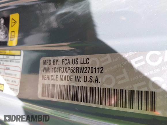2024 Jeep Wrangler Sahara with VIN 1C4RJXP68RW270112, listed as a IAAI auction lot 42193921 with 23,792 mi miles and . Bid and sale history available at DreamBid. Image 9.