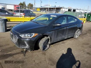2017 Hyundai Elantra Limited with VIN 5NPD84LF3HH068745, listed as a Copart auction lot 44382565 with 99,496 mi miles and Salvage Title. Bid and sale history available at DreamBid. Image 1.