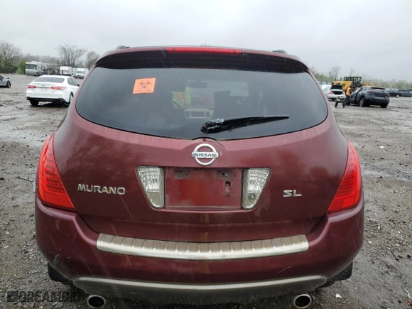 2006 Nissan Murano SL with VIN JN8AZ08W96W540119, listed as a Copart auction lot 51924195 with 149,414 mi miles and Clean Title. Bid and sale history available at carsss.com. Image 6.