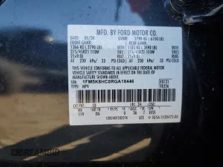 2024 Ford Explorer Platinum with VIN 1FM5K8HC0RGA18446, listed as a Copart auction lot 45936195 with 0 mi miles and Salvage Title. Bid and sale history available at carsss.com. Image 13.