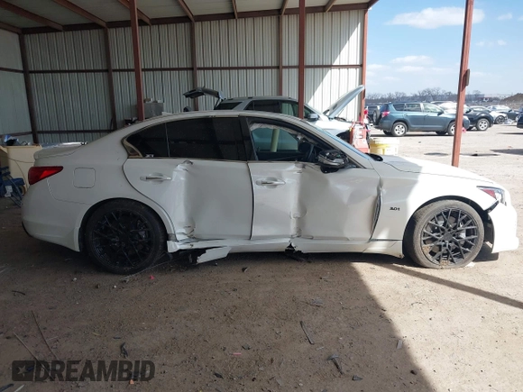 2017 Infiniti Q50 3.0t Premium with VIN JN1EV7AR8HM839303, listed as a IAAI auction lot 41783123 with 53,547 mi miles. Bid and sale history available at carsss.com. Image 13.