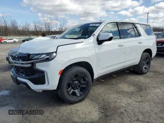 2021 Chevrolet Tahoe Commercial z VIN 1GNSKLED8MR266097, wystawiony jako Copart lot #52076575 z przebiegiem Nie podano mil oraz Szkoda całkowita • Salvage title. Historia ofert i sprzedaży dostępna na DreamBid. Obrazek 1.