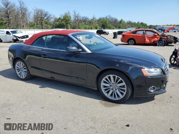 2011 Audi A5 Premium Plus with VIN WAULFAFH2BN017559, listed as a Copart auction lot 62380575 with 61,252 mi miles and Salvage title. Bid and sale history available at DreamBid. Image 4.