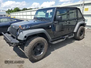 2015 Jeep Wrangler Unlimited Sport with VIN 1C4BJWDG1FL668395, listed as a Copart auction lot 64035035 with 79,972 mi miles and Salvage title. Bid and sale history available at DreamBid. Image 1.