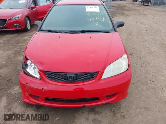 2005 Honda Civic Cpe LX with VIN 1HGEM22595L022293, listed as a IAAI auction lot 42008332 with 1 mi miles. Bid and sale history available at carsss.com. Image 12.