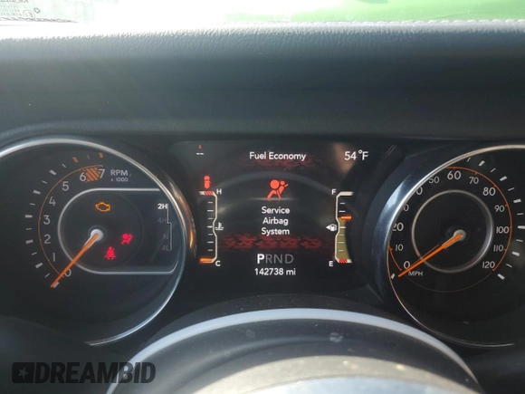 2019 Jeep Wrangler Unlimited Sahara with VIN 1C4HJXEN2KW510038, listed as a Copart auction lot 89243675 with 142,738 mi miles and Salvage title. Bid and sale history available at DreamBid. Image 9.