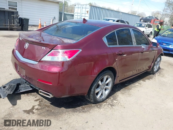 2012 Acura TL Tech Auto with VIN 19UUA8F54CA017030, listed as a IAAI auction lot 41914858 with 212,811 mi miles. Bid and sale history available at carsss.com. Image 4.
