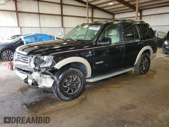 2008 Ford Explorer Eddie Bauer with VIN 1FMEU74818UA93789, listed as a Copart auction lot 58397955 with 130,981 mi miles and Salvage title. Bid and sale history available at DreamBid. Image 1.