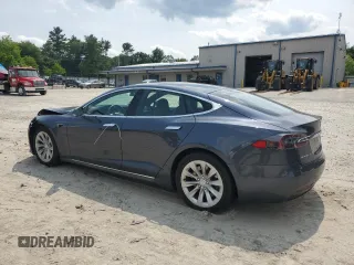 2016 Tesla Model S 90D with VIN 5YJSA1E27GF171605, listed as a Copart auction lot 59608645 with 90,080 mi miles and Salvage title. Bid and sale history available at DreamBid. Image 2.