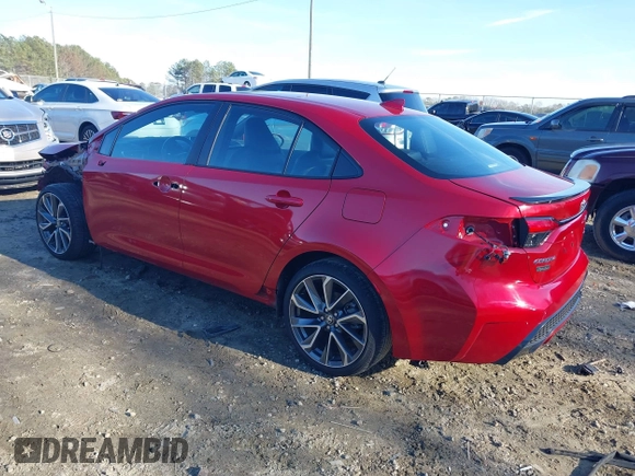 2021 Toyota Corolla XSE with VIN 5YFT4MCE9MP095248, listed as a IAAI auction lot 41290634 with 41,454 mi miles. Bid and sale history available at carsss.com. Image 3.