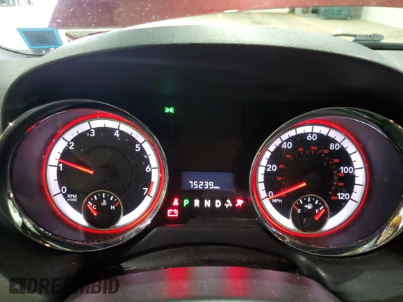 2018 Dodge Grand Caravan SE with VIN 2C4RDGBG4JR215192, listed as a Copart auction lot 45911655 with 75,239 mi miles and Salvage Title. Bid and sale history available at DreamBid. Image 9.