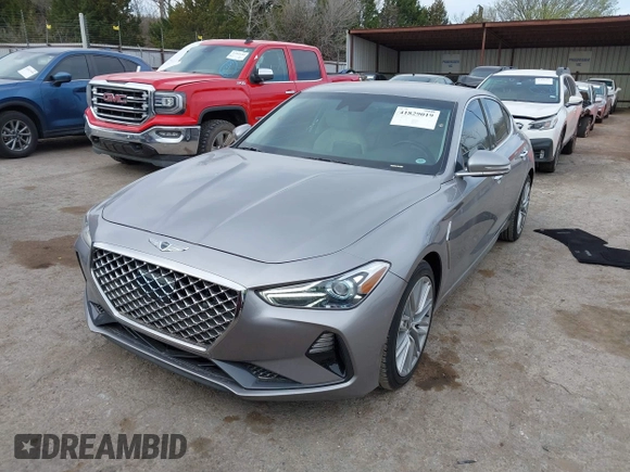 2021 Genesis G70 2.0T with VIN KMTG64LA9MU073635, listed as a IAAI auction lot 41829019 with 47,186 mi miles and . Bid and sale history available at DreamBid. Image 2.