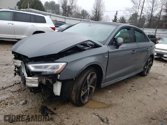 2020 Audi A3 Sedan S line Premium Plus with VIN WAUJEGFF2LA097191, listed as a Copart auction lot 73111332 with 34,640 mi miles. Bid and sale history available at carsss.com. Image 1.