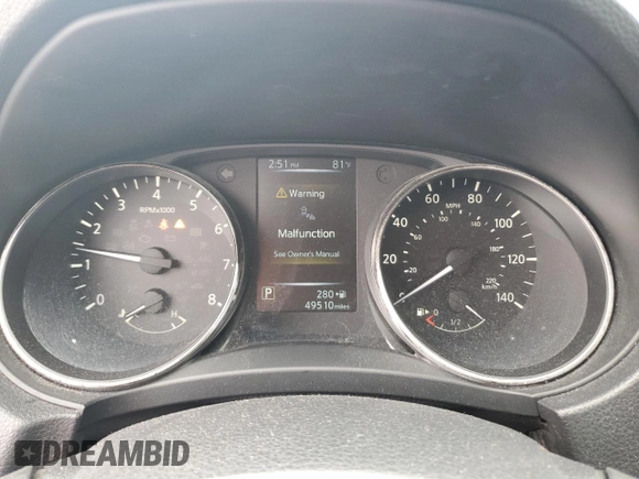 2017 Nissan Rogue SV with VIN KNMAT2MT6HP501697, listed as a Copart auction lot 63013915 with 49,510 mi miles and Salvage title. Bid and sale history available at DreamBid. Image 9.