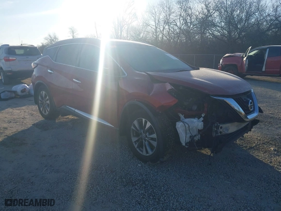 2015 Nissan Murano S with VIN 5N1AZ2MH6FN242983, listed as a IAAI auction lot 41580713 with 109,630 mi miles. Bid and sale history available at carsss.com. Image 1.