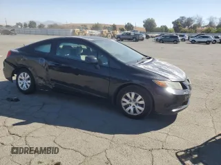 2012 Honda Civic Cpe LX with VIN 2HGFG3B56CH512492, listed as a Copart auction lot 73795374 with 72,973 mi miles and Salvage Title. Bid and sale history available at carsss.com. Image 4.