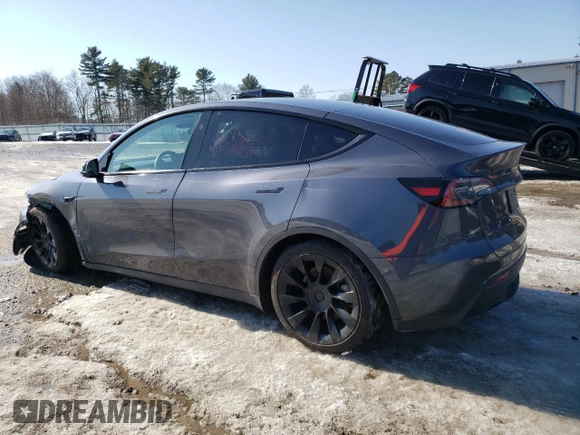 2023 Tesla Model Y Long Range with VIN 7SAYGDEE8PF889879, listed as a Copart auction lot 46115535 with 17,818 mi miles and Salvage Title. Bid and sale history available at DreamBid. Image 2.