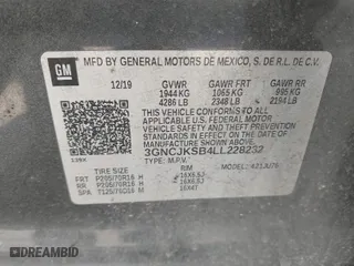 2020 Chevrolet Trax LS with VIN 3GNCJKSB4LL228232, listed as a IAAI auction lot 41670275 with 113,043 mi miles. Bid and sale history available at carsss.com. Image 9.