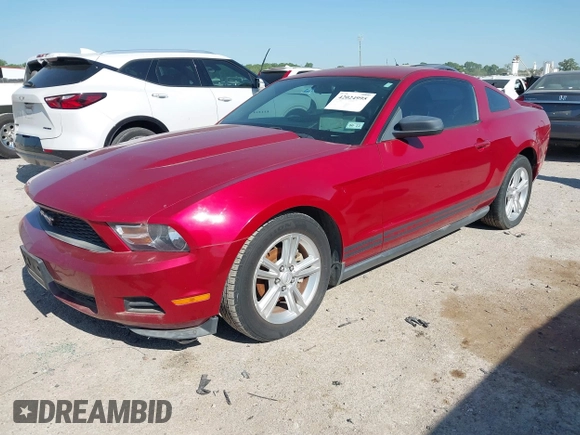 2010 Ford Mustang V6 with VIN 1ZVBP8AN3A5170819, listed as a IAAI auction lot 42024995 with 119,450 mi miles. Bid and sale history available at carsss.com. Image 2.