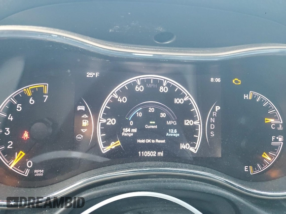 2014 Jeep Grand Cherokee Limited with VIN 1C4RJEBT8EC265764, listed as a Copart auction lot 47969994 with 110,502 mi miles and Salvage Title. Bid and sale history available at DreamBid. Image 9.