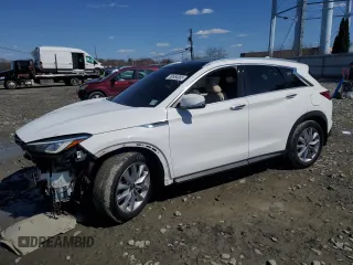 2020 Infiniti QX50 Luxe z VIN 3PCAJ5M30LF113018, wystawiony jako Copart lot #50584085 z przebiegiem 54 809 mil mil oraz Szkody całkowita. Historia ofert i sprzedaży dostępna na DreamBid. Obrazek 1.