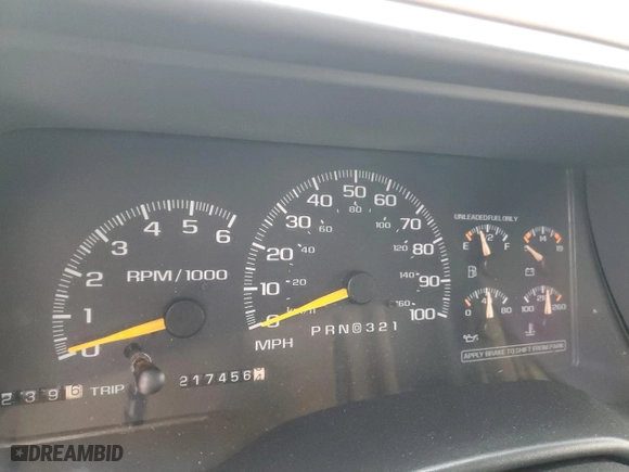 1998 Chevrolet Tahoe with VIN 3GNEK18R4WG128424, listed as a Copart auction lot 79684984 with 217,456 mi miles and Salvage Title. Bid and sale history available at carsss.com. Image 9.