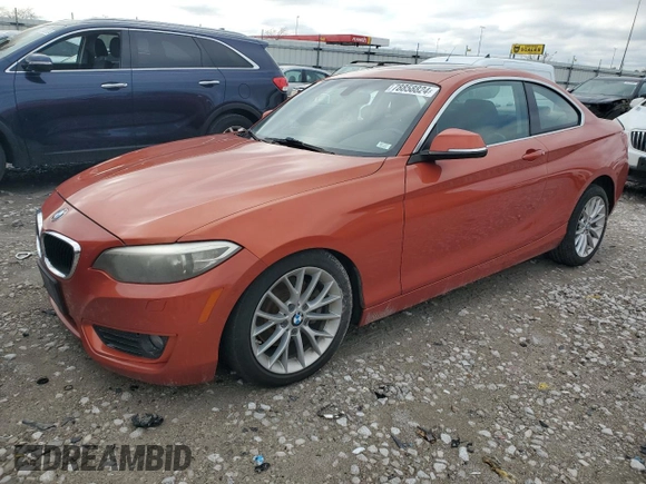 2015 BMW 2 Series 228i xDrive with VIN WBA1F7C5XFVX95442, listed as a Copart auction lot 78858824 with 159,414 mi miles and Salvage Title. Bid and sale history available at carsss.com. Image 1.