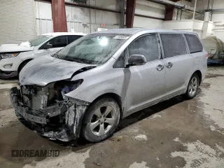 2012 Toyota Sienna with VIN 5TDZK3DC7CS231079, listed as a Copart auction lot 41809535 with 157,154 mi miles and Salvage Title. Bid and sale history available at carsss.com. Image 1.