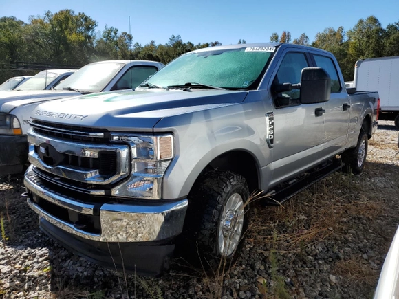 2021 Ford Super Duty F-250 SRW XL with VIN 1FT7W2B62MEC19187, listed as a Copart auction lot 75129734 with 0 mi miles and Salvage Title. Bid and sale history available at carsss.com. Image 1.