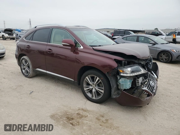 2015 Lexus RX 350 with VIN 2T2ZK1BA7FC179497, listed as a Copart auction lot 45493355 with 45,168 mi miles and Salvage Title. Bid and sale history available at carsss.com. Image 4.