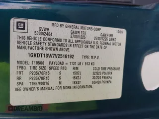 1997 GMC Jimmy SLS with VIN 1GKDT13W7V2516192, listed as a IAAI auction lot 41442979 with 154,518 mi miles. Bid and sale history available at carsss.com. Image 9.
