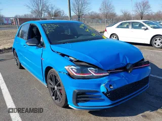 2019 Volkswagen Golf GTI S with VIN 3VW6T7AU7KM008296, listed as a IAAI auction lot 41768706 with 80,290 mi miles. Bid and sale history available at carsss.com. Image 1.