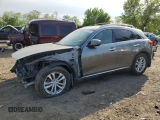 2016 Infiniti QX70 with VIN JN8CS1MW3GM752018, listed as a Copart auction lot 55606375 with 52,344 mi miles and Clean Title. Bid and sale history available at DreamBid. Image 1.